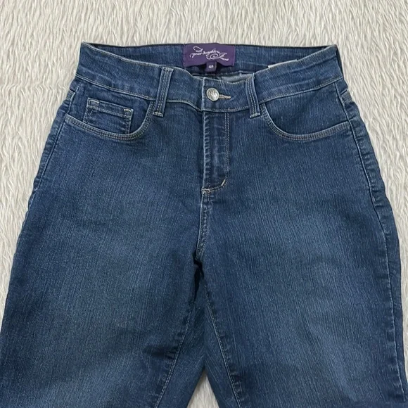 NYDJ women’s lift tuck blue denim stretchy jeans size 4 petite - Picture 4 of 10